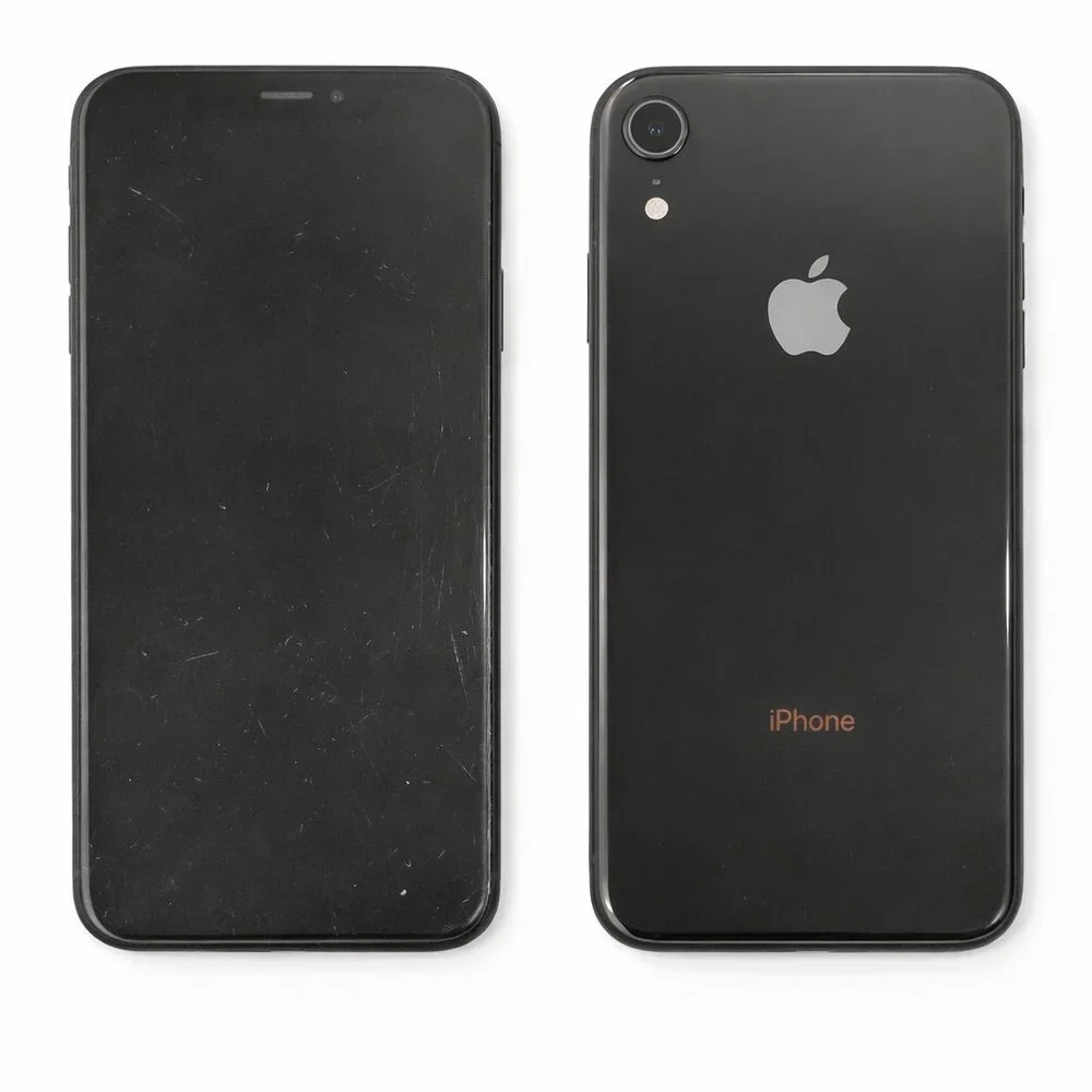 iPhone XR 64GB Black Cracked Screen LCD Issue Untested For Parts/Repair